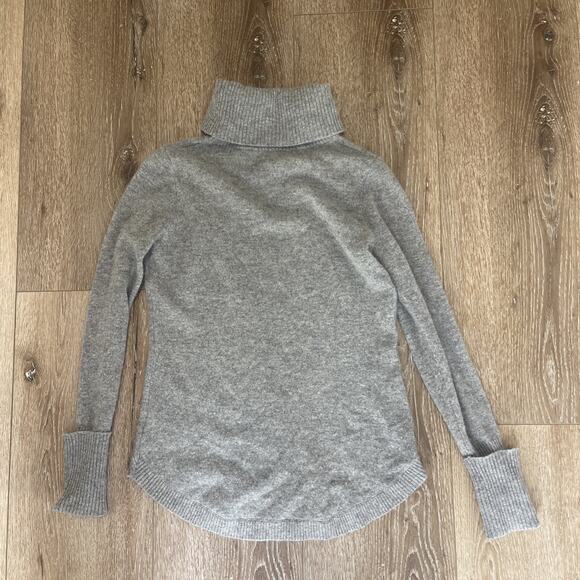 Max Studio Sweater 100% 2 Ply Cashmere Grey Cowl Turtleneck Pullover Women S - Picture 3 of 9